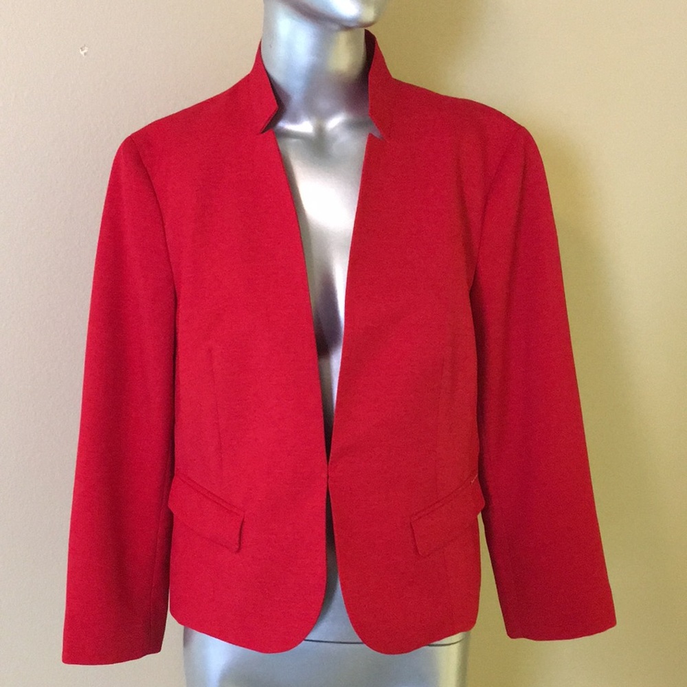 ANNE KLEIN Bright Cherry Red Blazer